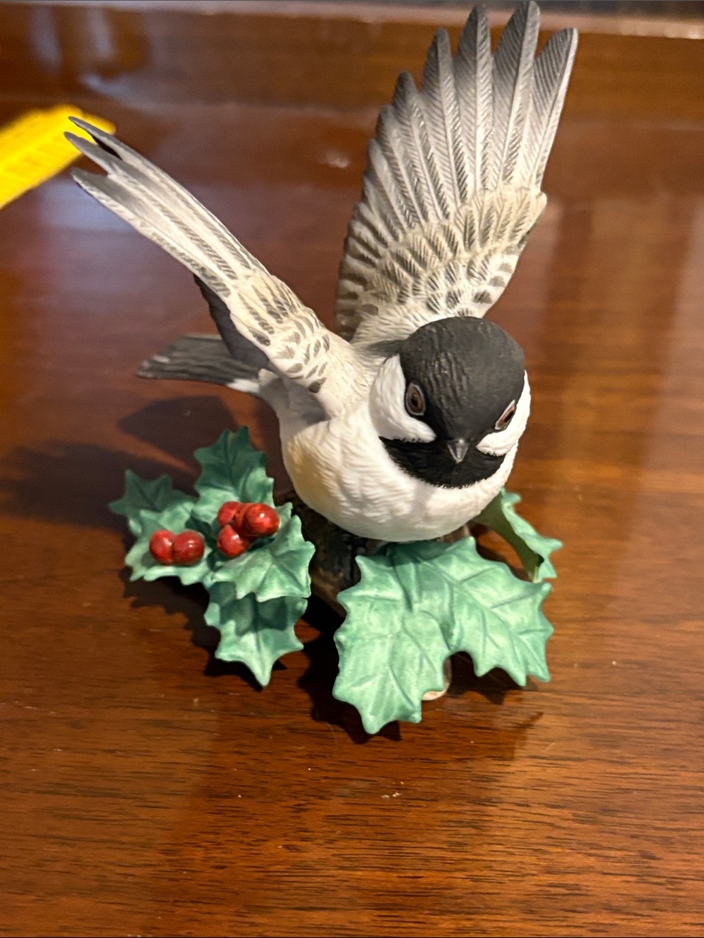 Chickadee fine porcelain ornament. Mint condition. By the Lenox company